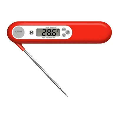 (Red) Digital Food Thermometer Instant Read Meat Probe Kitchen Cooking Temperature Tester for Mi