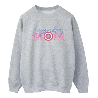 (XXL, Sports Grey) Marvel Womens/Ladies Avengers Captain America Mum Sweatshirt