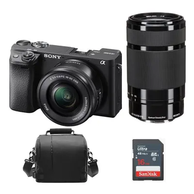 SONY A6400 Body +16-50MM F3.5-5.6+55-210MM F4.5-6.3+Bag+16GB SD card