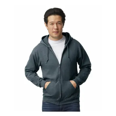 Gildan Adult Fleece Zip Hoodie Sweatshirt Style G18600 Multipack Dark Heather 1-pack Medium