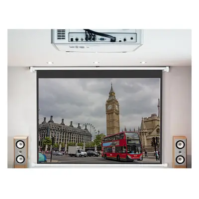 (120 in) Motorized Electric Projector Screen 4:3 16:9 Home Cinema Office Remote HD Remote