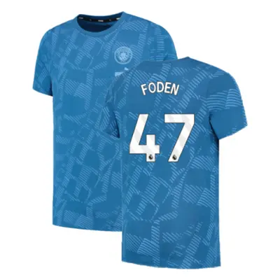 (3XL) Man City FtblCore AOP Tee (Lake Blue) (FODEN 47)