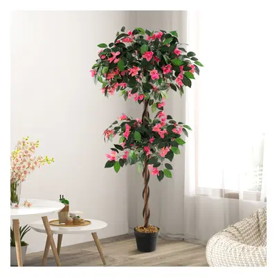 150 CM Artificial Bougainvillea Tree Flowers Leaves Faux Flower Tree