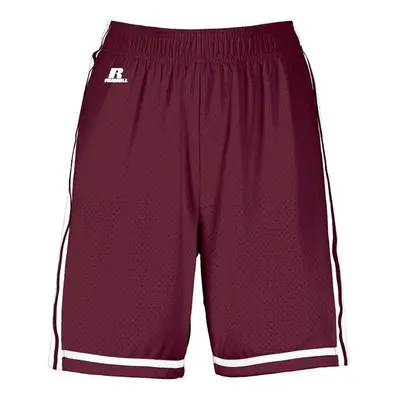 Russell 4B2VTX.MWH.XL Ladies Legacy Basketball Shorts, Maroon & White - Extra Large