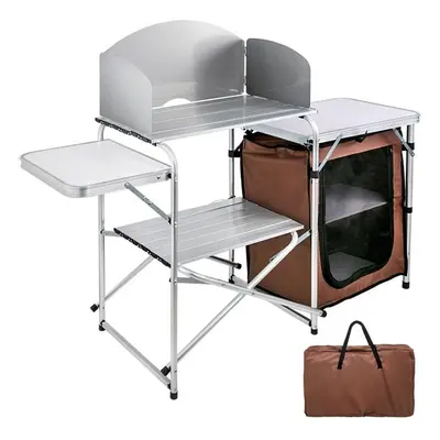 Vevor YDCFLXZS000000001V0 Camping Kitchen Table Picnic Cabinet Folding Cooking Storage Rack Port