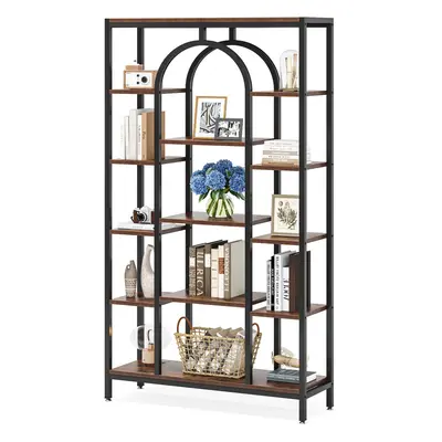 Tribesigns 5-Tier Bookshelf, Industrial Tall Bookcase Organizer