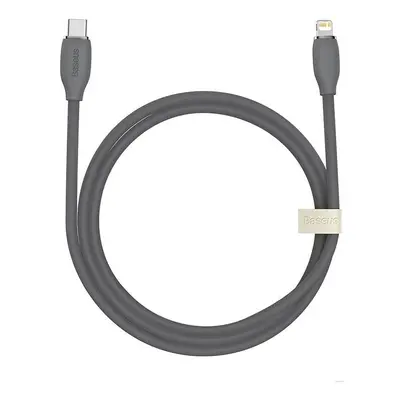 (Black) 20W Jelly Series Liquid Silicone Type-C to iP PD Fast Charging Data Cable 1.2M for iPhon