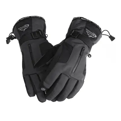 (Black, L) Winter Waterproof Touch Screen Bike Glove Snowboard Cycling Thermal Gloves