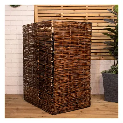 1.16m x 61cm Single Garden Patio Willow Wheelie Bin Screen Hideaway