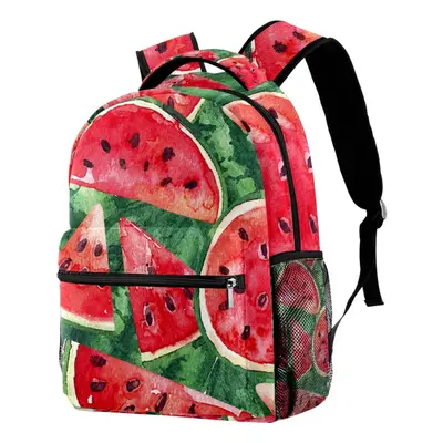 Lightweight Laptop Daypack Summer Watermelons Painted Red Backpack College Schoolbag Travel Casu