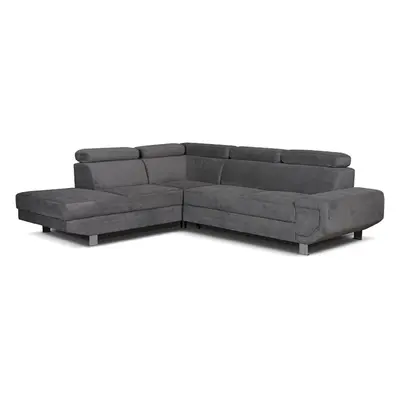 (Left Arm Corner) Artic Corner Grey Color Sofa Bed With Storage