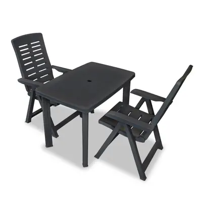 Outdoor Bistro Set Pieces 101x68x72 cm Anthracite