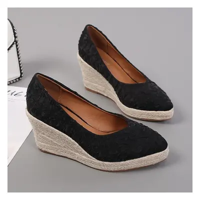 (black, 35) Fashion High Heels Women Wedges Shoes Elegant Ladies Party Shoes Brand Women Pumps R