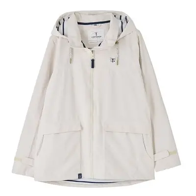 (8, Cream) LightHouse Women's Beachcomber Waterproof Jacket - Ladies Windproof Spring Sumer Outd