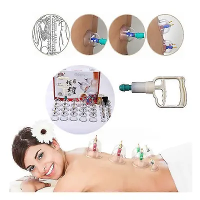 32 Cups & A Pump Vacuum Cupping Set Massage Cups Therapy Health Acupuncture Suction Therapy Appa