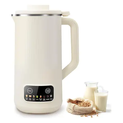 (White) Soymilk Maker, Automatic Nut Milk Maker, oz Oat Almond Milk Maker, Stainless Steel Plant