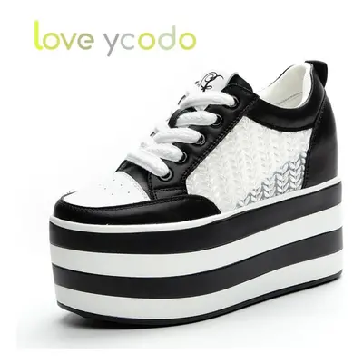 (black, 35) Love Ycodo Women&apos;s Summer Fashion Casual Super Thick Sole Comfortable Breathabl