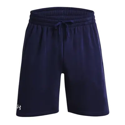 (L R, Midnight Navy/White) Under Armour Mens Rival Fleece Shorts