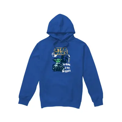 (XL, Royal Blue) Star Wars Mens Swipe Grogu Hoodie