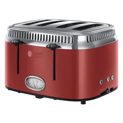 Russell Hobbs Retro Slice Toaster Stainless Steel 2400W, Red