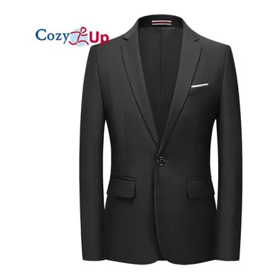 (black, XXL) Cozy Up Men&apos;s Casual Blazer Jacket Slim Fit Sports Coat Business Suit Jackets 