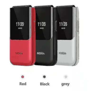 (Red) Flip Phone Dual Screen Dual Card Dual Standby Function Elderly Machine