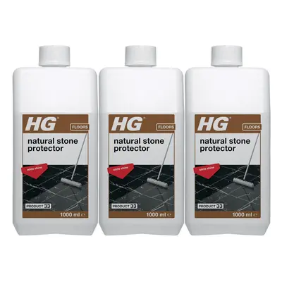 3 x HG Natural Stone Protector Product - 1Liter