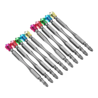 10pcs 100mm Magnetic PH2 Screwdriver Bit ABS Ring 1/4 Inch Hex Shank Drywall Screwdriver