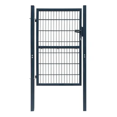 vidaXL Fence Gate Anthracite Grey Patio Outdoor Single Door Barrier Border