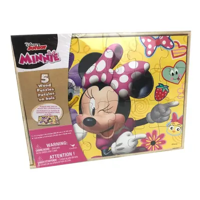 Disney Minnie Mouse Wood Jigsaw Puzzles in Wood Storage Box