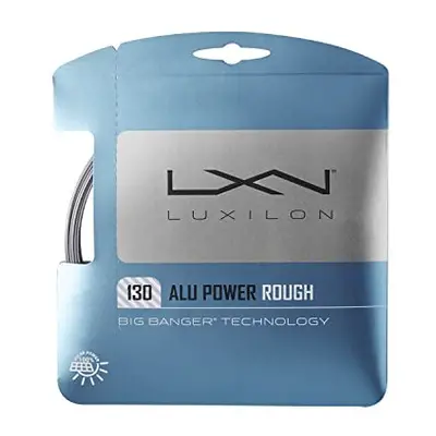 Luxilon Tennis String, ALU Power Rough, Polyester, 16, Diameter: 1.3 mm, Grey, 12.2 m