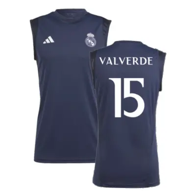 (3XL) Real Madrid Sleeveless Jersey (Legend Ink) (Valverde 15)