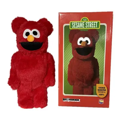 (Red Color Box) Bearbrick Sesame Street Elmo Cookie Monster With Box Action Figure Gifts