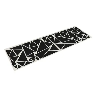 (Black) 200x60cm Car Side Body Sticker DIY Vinyl Decal Graphic Triangles