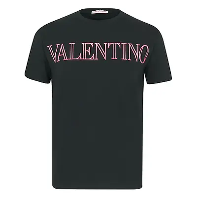 (D98 Black, S) Valentino Neon Logo T-Shirt