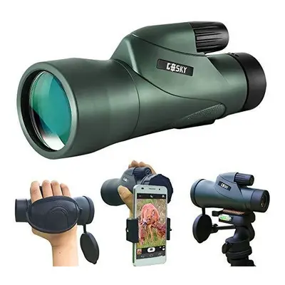 Gosky 12x55 High Definition Monocular Telescope and Quick Smartphone Holder - Newest Waterproof 