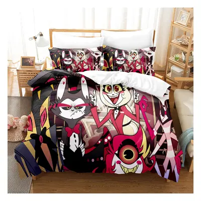 (Style 14, Single(135X200CM/2PCS)) Hazbin Hotel Bedding Single Double Duvet Cover UK