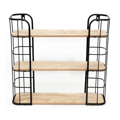 Wire Wooden Wall Shelf