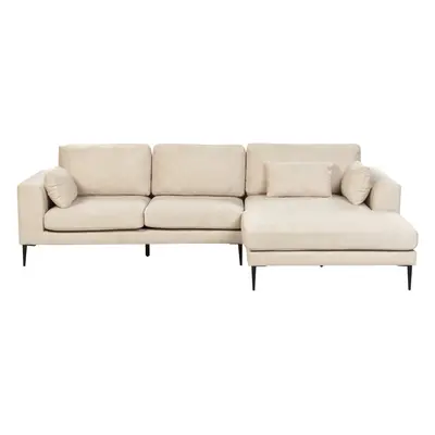 Corner Sofa FLAM Velvet Cream Left Hand