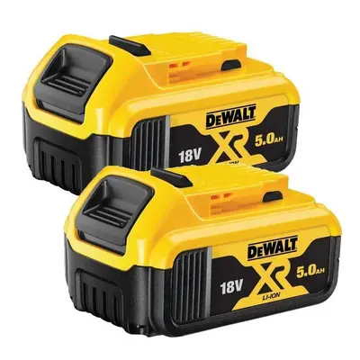 Dewalt DCB184 5.0ah 18v XR Lithium Ion Li-Ion Battery Twin Pack LED Indicator