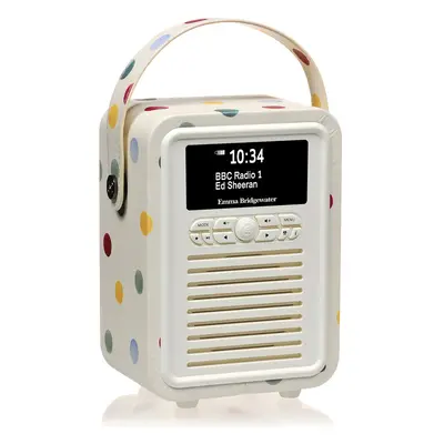 VQ Retro Mini DAB Radio with Bluetooth, Radio Alarm Clock with FM supportability. Mains and Batt