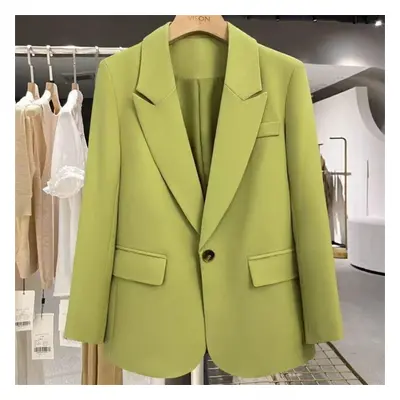 (as the picture, XXL) Fashionable Women&apos;s Spring And Autumn Suit Jacket With Korean British