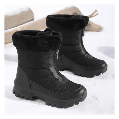 (black, 37) Tuinanle Ankle Boots Women Winter Shoes Keep Warm Non-slip Black Snow Boots Ladies W