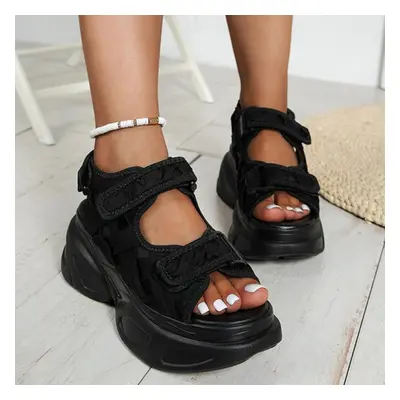 (black, 40) Rimocy Women&apos;s White Chunky Sandals Summer New High Platform Wedges Shoes Woman