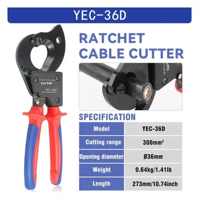 (red,blue) Upgraded Cable Cutter And Ratchet Wire Cutter Works For Aluminum And Multi-core Cable