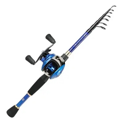 (blue, 2.4m&Left hand) Sougayilang Fishing Rods And Reels 1.8m/2.1m/2.4m Casting Fishing Rod Ree