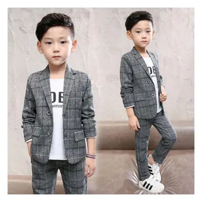 (gray, 160cm) Boy Suit Old Boy Suit Suit Spring And Autumn Casual Small Suit Boy Clothes Korean 