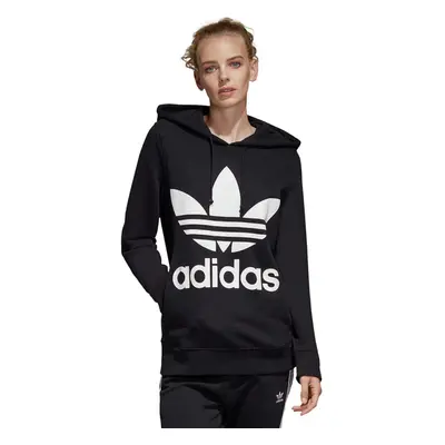 adidas Originals womens Trefoil Hoodie Hooded Sweatshirt Core Black