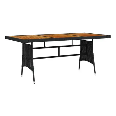 (black, x x cm) vidaXL Solid Acacia Wood Garden Table Black/Grey Multi Size Rectangular/Square