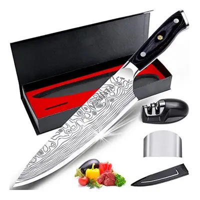 MOSFiATA Chef Knife, Ultra Sharp Kitchen Knife inch, Premier High Carbon German EN1. Stainless S